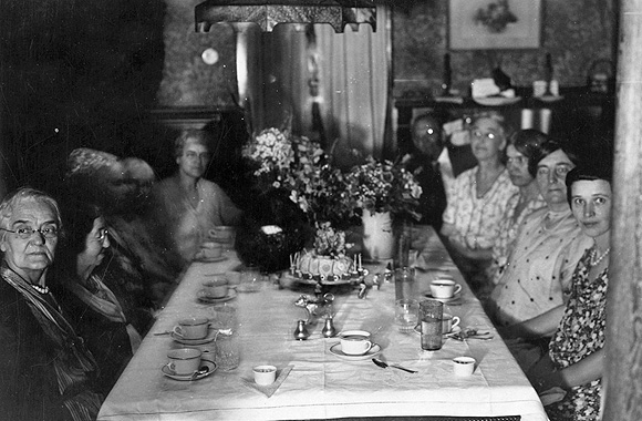 Birthday party in the Babcock House