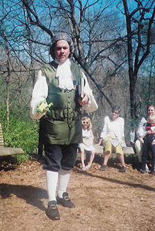 Carl Linneaus at the Garden