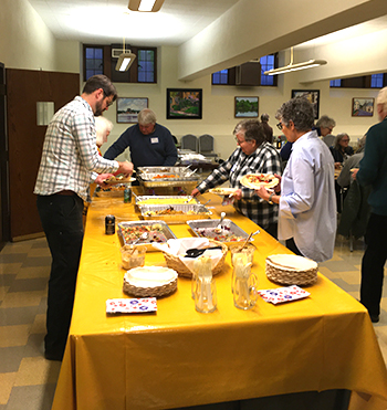 volunteer event food table