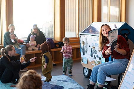 Story time photo at Trailhead