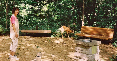 Connie Pepin with deer