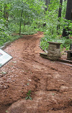 Storm Rain damage to Garden Path