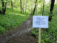 Trails closed in Garden