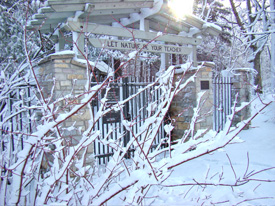 Front Gate in snow