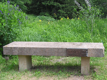 Clinton Odell memorial bench