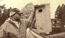 Cary with woodduck house