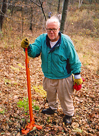 George Bridgman removing Buckthorn