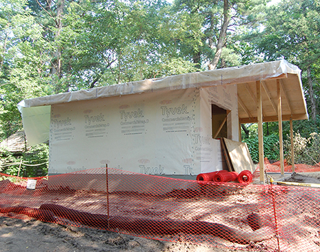 storage shed under construction