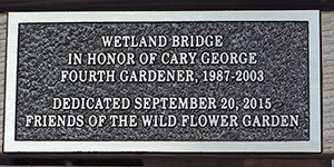 Dedication plaque