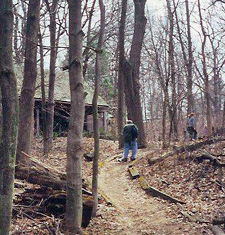 Garden path before trail work