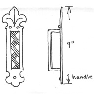 shelter door handle drawing