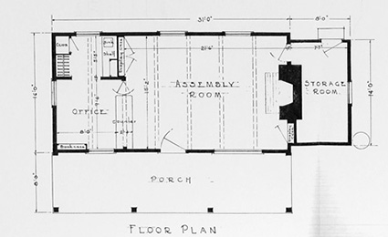 Floor plan of the shelter