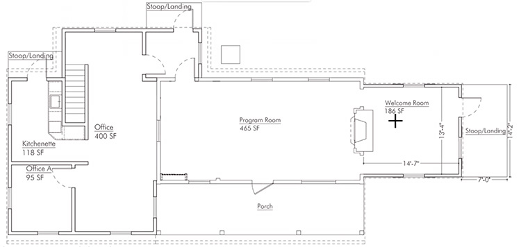 floor plan of shelter improvements