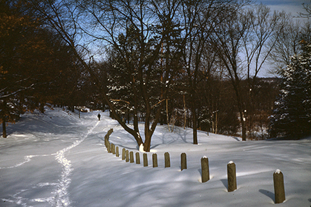Hill in winter near Garden