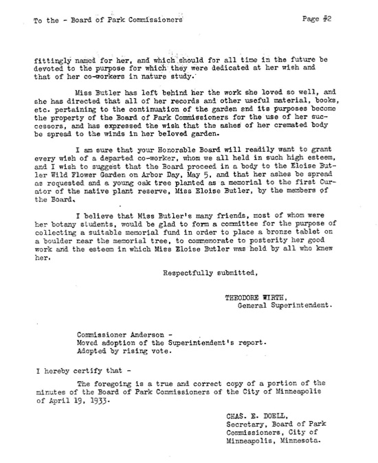 Theodore Wirth letter page 2