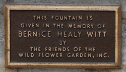 Witt Fountain Plaque
