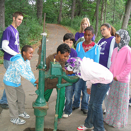 Kids at the Well